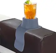 Fxvhojq Couch Cup Holder Keeps Drinks Within Reach Reusable Couch Cup Mat Silicone Couch Cup Tray Silicone Sofa Armrest Tray Anti-Slip Cup Holder for Couch for Sofa Lovers (Grey)