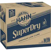Hahn Superdry Low Carb Lager Bottles 700ml x 12 Pack
