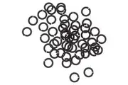 1000x Black Strong No Fade 304 Stainless Steel Open Split Jump Rings Connector Loop Bulk