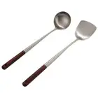 5X(Wok Spatula and Ladle Tool Set, 17 Inches Spatula for Wok, Stainless2769