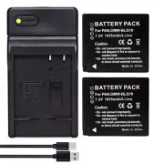 2X DMW-BLG10E DMW-BLE9 Battery + Charger for Panasonic LUMIX DMC-GF3 GF5 GF6 GX7