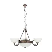 Savoy 5 Light Pendant Oil Rubbed Bronze / White - 204954