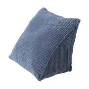 Triangle Pillow Comfortable Reading Pillow With Zip Pocket Triangle Wedge Bolster Small Back blue