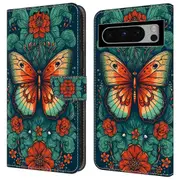 For Google Pixel 9 Pro Case Pattern Printing Leather Flip Phone Cover