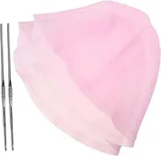 PAMINGONO Hair Highlighting Cap Set Salon Grade Silicone Hair Dyeing Hat Reusable with Hooks for Diy Coloring
