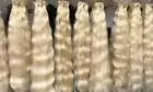 Weft blonde hair extensions