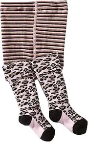 [Jefferies Socks] Baby-Girls Newborn Leopard Tight