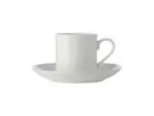 Maxwell & Williams White Basics, Set of 4 100ml Demi Cup & Saucers
