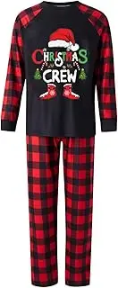 [KBQLXPKJW] Christmas Pajamas for Family Pjs Matching Set Long Sleeve T-Shirts and Pants Nightwear for Men Size L Soft ＆ Comfortable Matching Xmas Couple Pajamas Set Indoor for Fall, Winter/828