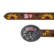 Myra Bouquet Hand Tooled Leather Belt
