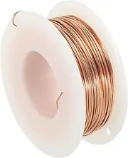 uxcell 98.42 Feet Solid Bare Copper Wire,22 Gauge 99.9% Pure Copper Wire 0.6mm Soft Beading Wire Metal Plant Stem Ties for Jewelry Craft (30m)