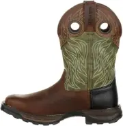 Durango Men's DDB0177 11" Brown Waterproof Square Soft Toe Work Boots, Size 9 W