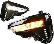 LED DRL Daytime Running Light Front Bumper Fog Lamps with Turn Signal Assembly Accessories Compatible With Kia Optima K5 2019 2020