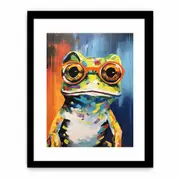 Frog Glasses Framed print Art Poster