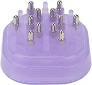 Scalp Applicator, Massage Transparent 15ml Capacity Leakproof Scalp Medicated Comb Easy To Clean for Liquid Soaps (Purple)