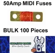 100 x 50A MIDI Fuses ANS 50Amp Fuses 41mm x 12mm 4wd Caravan Fuses 100pcs