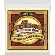 Ernie Ball Banjo Strings Earthwood 5-string 80/20 Bronze Loop End, .010 - .024