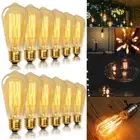 12×Vintage E27 Edison Bulb,Retro Light Bulb ST64 Antique Screw 40W Bulb dimmable