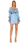 House Of Harlow 1960 X Revolve Biarritz Mini Dress In Blue, Size L