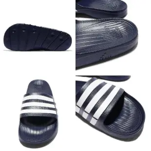 【adidas 愛迪達】拖鞋 DURAMO SLIDE 男鞋 愛迪達 運動休閒 基本款 藍白(G15892)