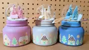 Aldi 2024 Huntington Home Snow Globe Candle Set of 3 Limited Edition