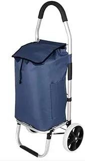 Shopping Trolley Cart Shopping Cart Shopping Cart Shopping Trolley Foldable Shopping Cart Solid with Waterproof Bag 50L Large Capacity Folding Grocery Cart Rolling Shopping Cart