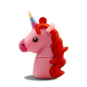 Fashion Single Horn Horse Design USB Flash Drive U Disk USB 2.0 Pink_64G
