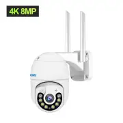 ESCAM QF800 8MP Pan/Tilt AI Humanoid Detection Auto Tracking Cloud Storage Waterproof WiFi IP Camera Two Way Audio Night