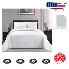 Elegant 3pc King/California King Bedspread Set - Oversized White Embossed Quilt