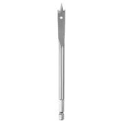 Spade Drill Bit 3/8" Paddle Flat Bits Wood Hole Cutter Silver Tone