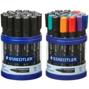 STAEDTLER Lumocolor Permanent Marker Assorted/Black 2mm Bullet Point 351 KP19