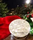 21" Handmade Rose Quartz Coffee Tabletop Unique Crystal Healing Tables Home Dec