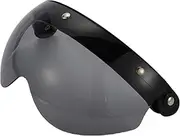 X AUTOHAUX 1pc Universal Motorcycle Face Shield - Motorcycle Helmet Visor Replacement Anti-UV - Resin Light Black