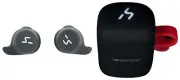 Soundstream HEQC-BK H2GO IPX6 Wireless Headphones EarBuds+Wireless Charging Pad