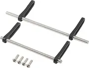 AMK Adjustable 1/10 Scale Bumper Mount Front Rear, Metal Bumper Set Complete for RC Crawler Axial SCX10 Element Enduro Gen7 Gen8 TRX6 TRX4 Upgrades (Black)