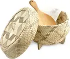 Handmade 100% Natural Thai Bamboo Sticky Rice “Electric Cooker Steamer Set”, Sma