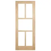Corinthian 2040 x 820 x 35mm Internal Door White Oak Moda Clear Glass AMODG24 - 820mm
