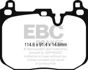 EBC Yellowstuff Rear Brake Pads for Mini 02-03 Hardtop 1.6 (for: Mini)