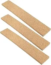 3pcs Adhesive Cork Strips Bulletin Board Bar Strip Small Adhesive Cork Bulletin Bars Memo Board Strip for Home Photo Wall Cork Strips Bulletin Bar Strip Cork Board Office