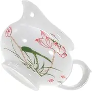 IMIKEYA Porcelain Gravy Boat Sauce Jug with Handle Drip Dressing Dispenser for Sauces Dressings and Milk for Home and Restaurants