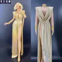 在飛比找Yahoo!奇摩拍賣優惠-夜店酒吧復古派對希臘女神造型性感DJ女歌DS紅毯模特連身裙表