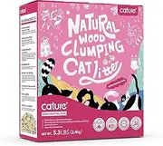 Natural Wood Clumping Flushable Cat Litter Odor Control Plus (5.3lbs)