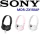 SONY MDR-ZX110AP 好音質 隨身便攜耳罩式I Phone 安卓 手機專用耳機 新力公司貨保固一年3色