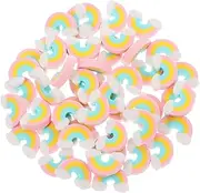 Homoyoyo 50pcs Mini Rainbow Erasers for Cute Bulk Erasers for Classroom and Office Soft TPR Material Fun and Engaging Design for Writing and Learning Activities