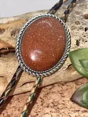 Silver Fall copper Gold STARLITE stone Wedding Groom Western Southwest Bolo tie