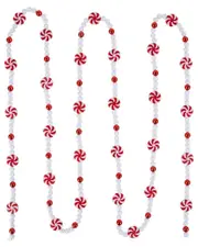 Northlight 9ft Peppermint Candy Beaded Christmas Garland