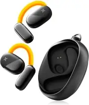 AI Language Translator Earbuds, 135 Languages, Noise Cancellation, Orange LED