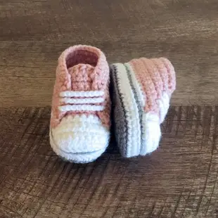 Stylish Pink Baby Sneaker - Crochet Shoes - Handmade Toddler Booties - Footwear