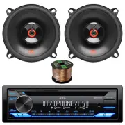 JVC KD-T720BT Single DIN USB Bluetooth CD Receiver, 2x 5.25" 135W Speakers, Wire