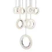 Telbix Lighting Luna 10 Light Tri-Colour LED Pendant Light - Chrome